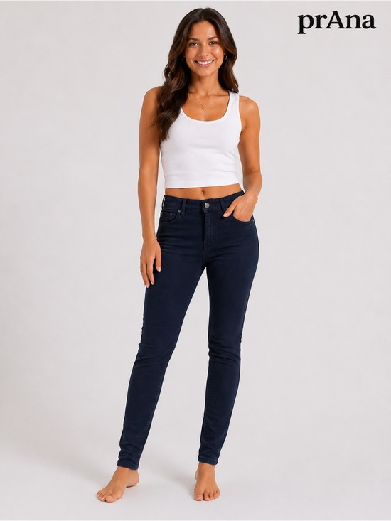 Prana Denim - Prana Kayla High Rise Skinny Jeans Women’s Size 0 Short 25 Navy Blue NWT